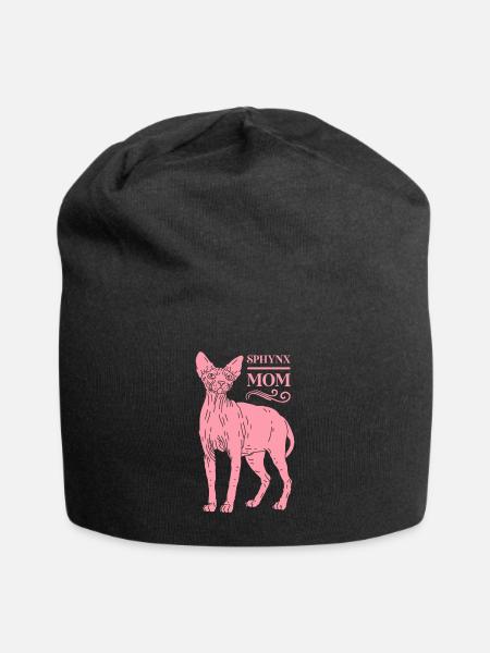 Sphynx Mom Sphynx-Katze Sphinx Katze Geschenk - Jersey-Beanie - Schwarz