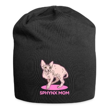 Sphynx Mom Sphynx-Katze | Sphinx Katze Geschenk - Jersey-Beanie - Schwarz - Vorne