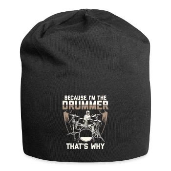 Drummer Schlagzeug Schlagzeuger Trommler Geschenk - Jersey-Beanie - Schwarz - Vorne