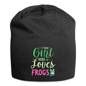 Grenouille Tshirt crapaud têtard - Bonnet en jersey - noir - Devant