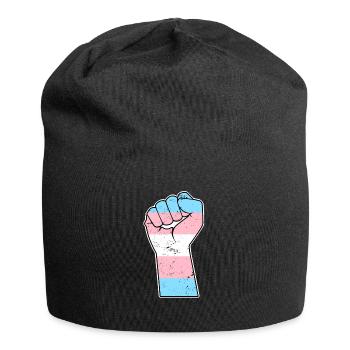 LGBT Pride Transsexuelle Faust Transgender Flagge - Jersey-Beanie - Schwarz - Vorne
