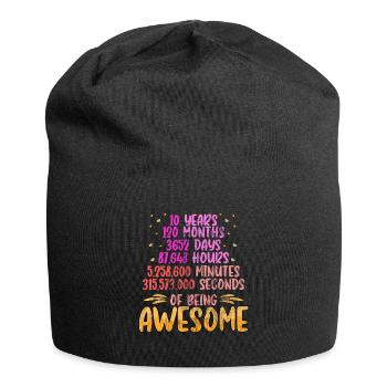 10th Birthday Great Funny Gift Saying - Jersey Beanie - black - Front