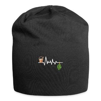 Sauna Saunameister Geschenk Saunieren - Jersey-Beanie - Schwarz - Vorne