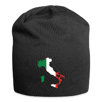 Amour Italie cadeau italien fierté coeur - Bonnet en jersey - noir - Devant
