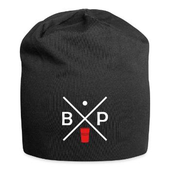 Bière Pong Party buveur de bière Gobelet pong - Bonnet en jersey - noir - Devant