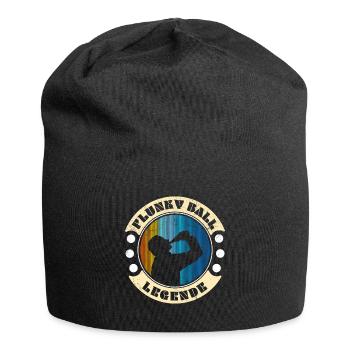Flunky Ball Légende drôle de jeu à boire motif - Bonnet en jersey - noir - Devant