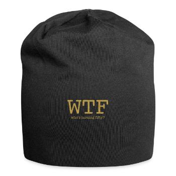 Funny 50th Birthday Outfit Whos Turning Fifty - Jersey-Beanie - Schwarz - Vorne
