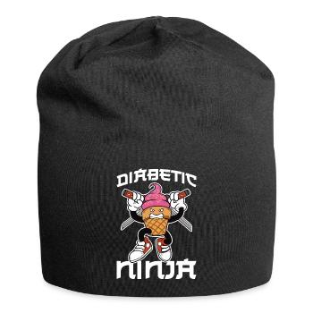 Diabetic Ninja Diabetiker Geschenk - Jersey-Beanie - Schwarz - Vorne