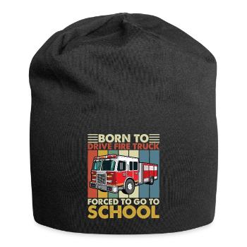 Born to Drive Fire Truck Forced To Go To School - Bonnet en jersey - noir - Devant