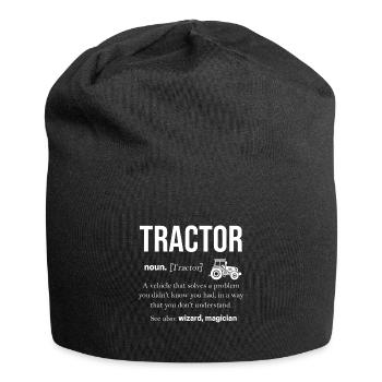 Tractor Gift Agriculture Field Work - Jersey Beanie - black - Front