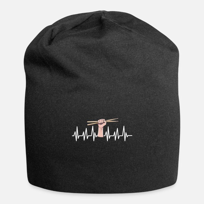 Schlagzeug - Jersey-Beanie - Schwarz
