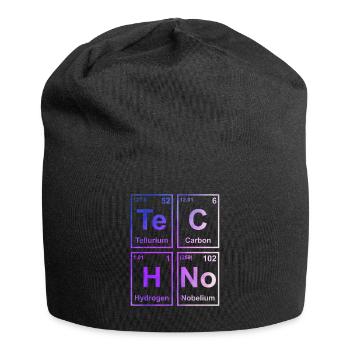 Elektro Musik Techno Hardstyle Hardtek Deep House - Jersey-Beanie - Schwarz - Vorne