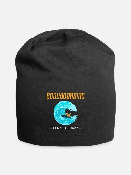My Therapy Bodyboarding Funny Bodyboard product - Jersey Beanie - black