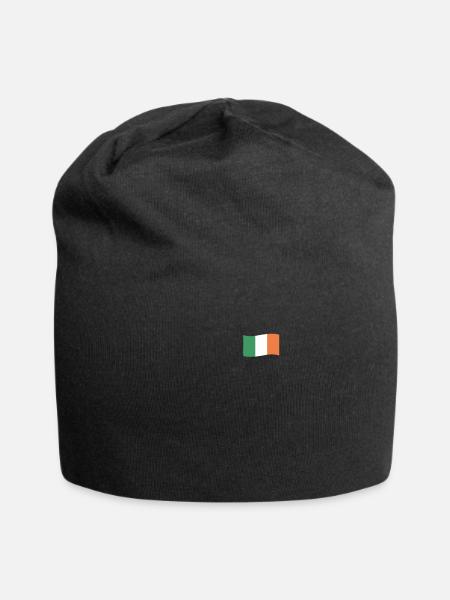 Irland Flagge Ireland Fahne Éire Inselstaat Land - Jersey-Beanie - Schwarz