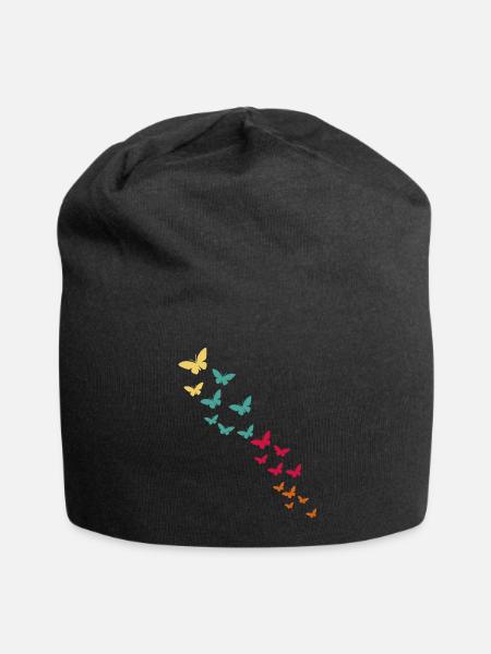 Schmetterling - Jersey-Beanie - Schwarz