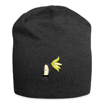 Striptease Banana I Naturist Censorship Bar for Strippers - Jersey Beanie - charcoal grey - Front
