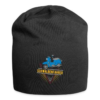 Schwalbenfahrer Simson Schwalbe Kult Roller DDR - Jersey-Beanie - Schwarz - Vorne