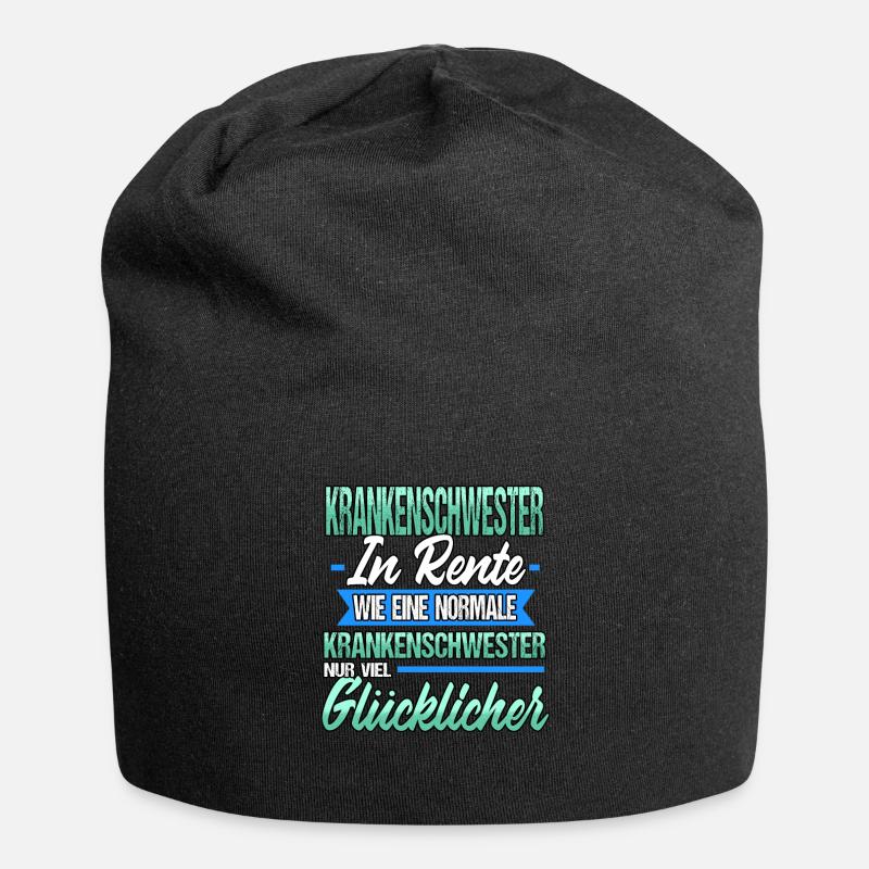 Krankenschwester Krankenhaus Pflegekraft Geschenk - Jersey-Beanie - Schwarz