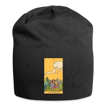 Garden Gardener magical tarot card gift idea - Jersey Beanie - black - Front