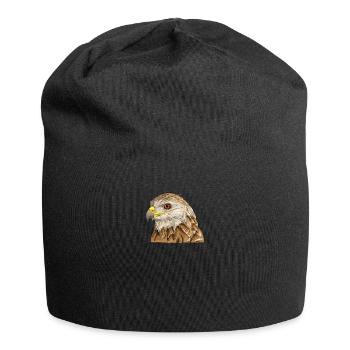 Rotmilan I Greifvogel Chasse au croquant motif pour fauconnier - Bonnet en jersey - noir - Devant