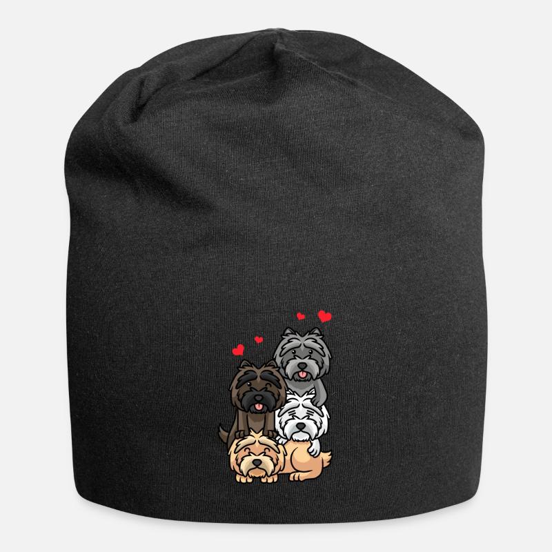 Cairn Terrier chien - Bonnet en jersey - noir