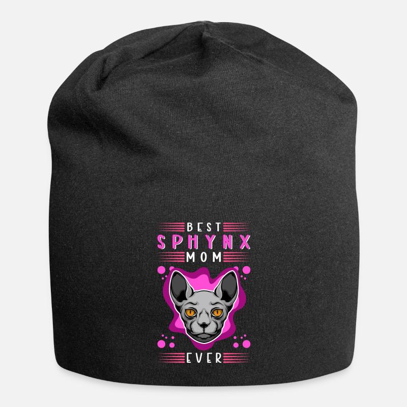 Sphynx Mom Katze Sphinx Katzenbesitzerin Geschenk - Jersey-Beanie - Schwarz