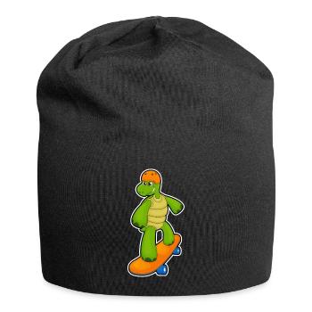 Tortue Skater Skateboard - Bonnet en jersey - noir - Devant