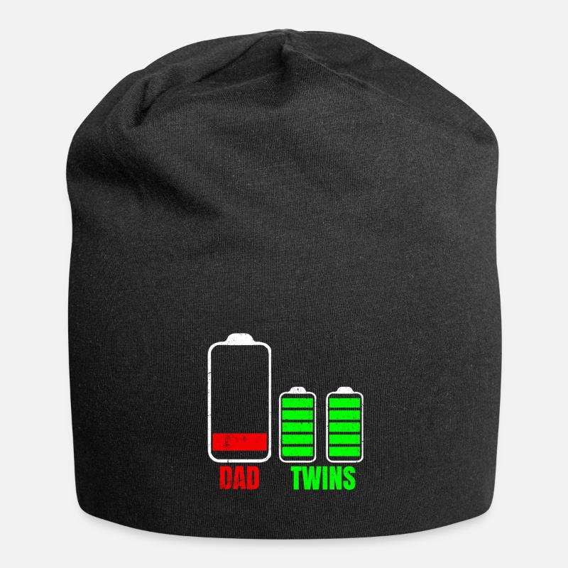 Zwillinge - Jersey-Beanie - Schwarz