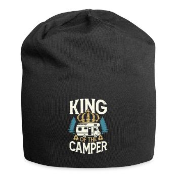 Camping Camping Camping Camper Cadeau - Bonnet en jersey - noir - Devant