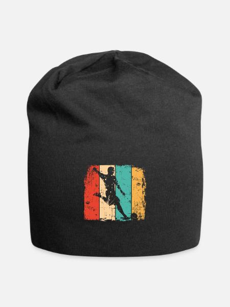 Football vintage footballeurs - Bonnet en jersey - noir