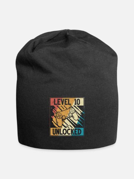 10. Geburtstag Gamer 10 Jahre - Jersey-Beanie - Schwarz