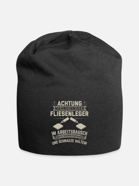 Fliesenleger Fliesen Fliesenlegen Geschenk - Jersey-Beanie - Schwarz