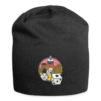 Schocken Würfelspiel Trinkspiel Kneipe - Jersey-Beanie - Schwarz - Vorne
