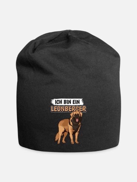 Leonberger Ich bin ein Leonberger - Jersey-Beanie - Schwarz