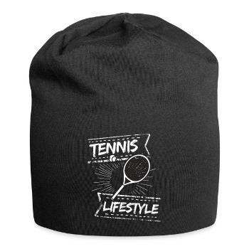 tennis / tennis / joueur de tennis / de tennis / de tennis - Bonnet en jersey - noir - Devant