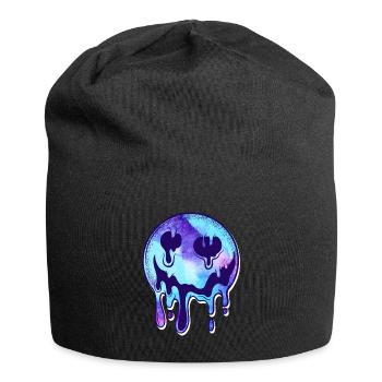 Melting Acid Face MDMA Extasy Techno Party - Jersey-Beanie - Schwarz - Vorne