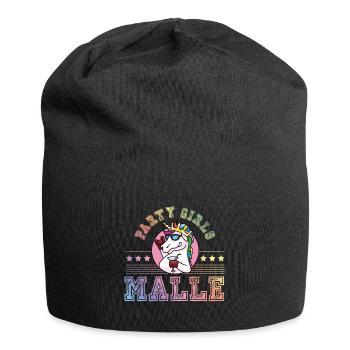 malle party crew unicorn girls - Jersey Beanie - black - Front
