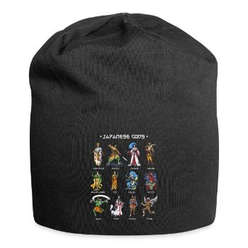 Götter der japanischen Mythologie - Jersey-Beanie - Schwarz - Vorne