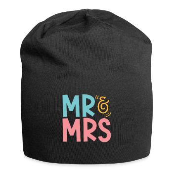 Mr & Mrs Wedding - Jersey Beanie - black - Front
