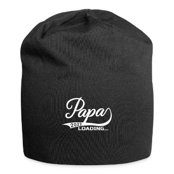 Papa Loading 2022 Papa à venir papa fête des pères - Bonnet en jersey - noir - Devant