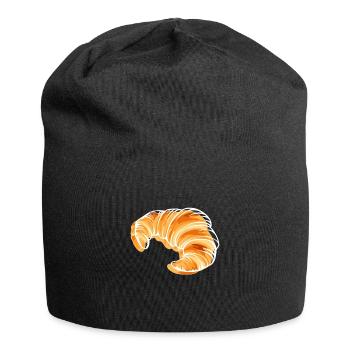 Croissant France Travel Eiffel Tower - Jersey Beanie - black - Front