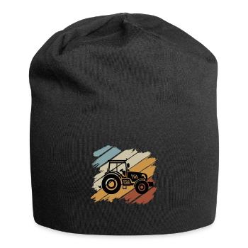 Tractor Gift Agriculture Field Work - Jersey Beanie - black - Front
