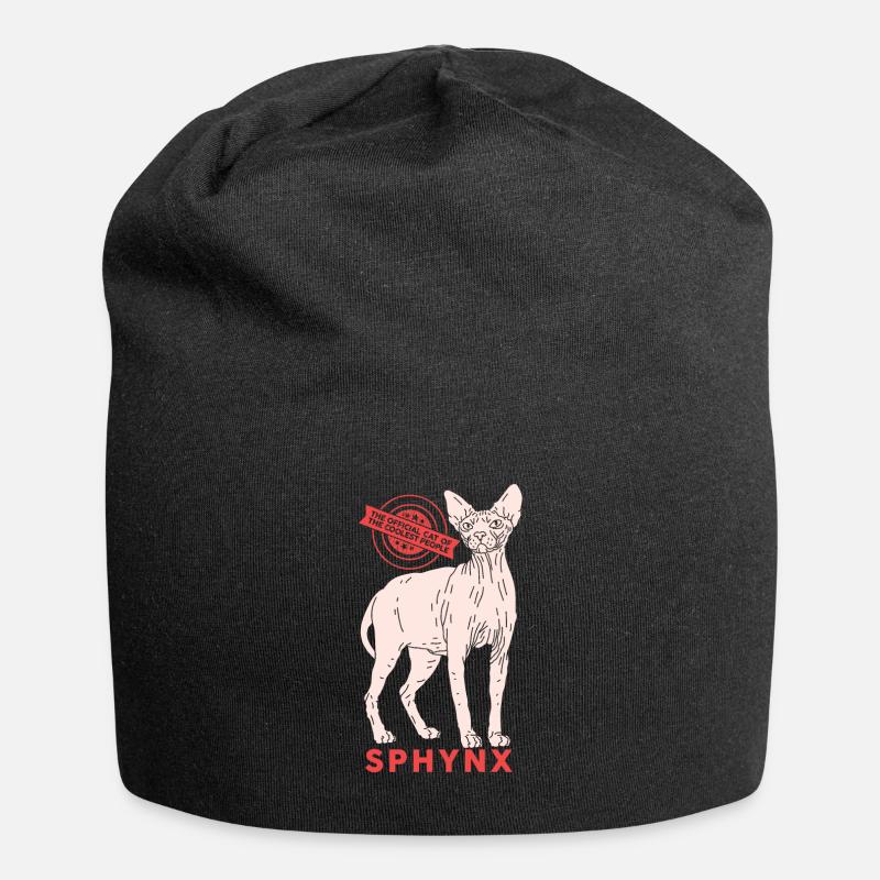 Sphynx Katze Sphinx Katzenbesitzer Geschenk - Jersey-Beanie - Schwarz