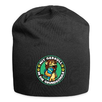 Schoolchild Enrollment Lion - Jersey Beanie - black - Front