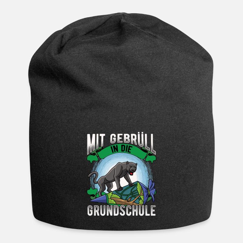Schulkind Einschulung Panther - Jersey-Beanie - Schwarz
