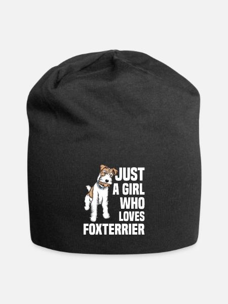 Foxterrier Drahthaar | Foxterrier - Jersey-Beanie - Schwarz