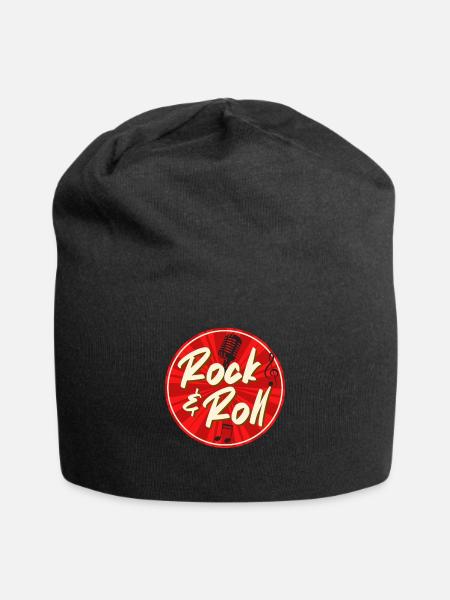 Rock and Roll Rockmusik Heavy Metal Gitarre - Jersey-Beanie - Schwarz
