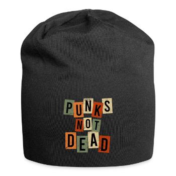 Punks not Dead Punk Rock Punker Retro Vintage - Jersey-Beanie - Schwarz - Vorne