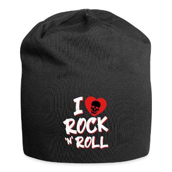 I love Rock and Roll - Jersey-Beanie - Schwarz - Vorne
