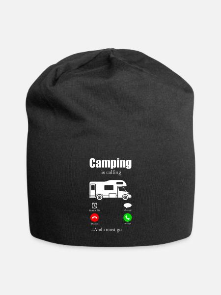 Camping - Jersey-Beanie - Schwarz